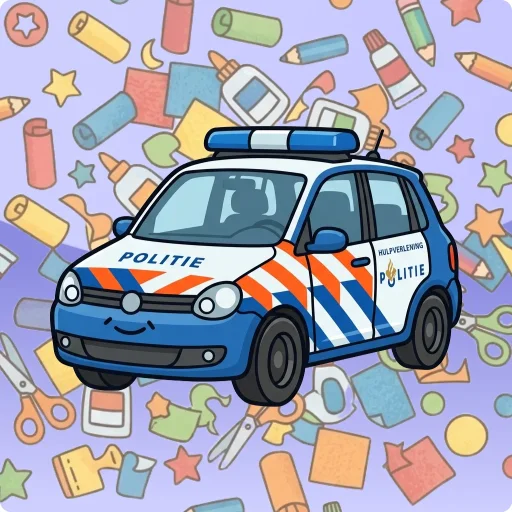 Knutselen: Politieauto