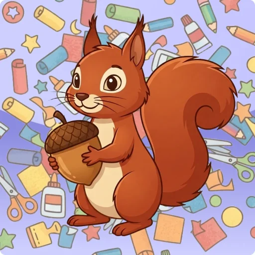 Basteln: Eichhörnchen