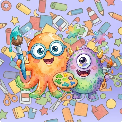 Verven: Waterverfmonsters
