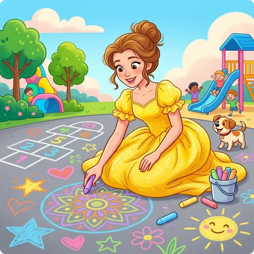 Belle's stoepkrijtspelletjes