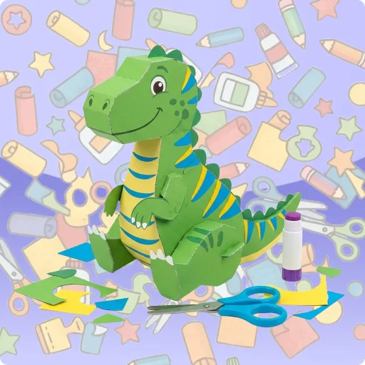 Knutselen: 3D dinosaurus