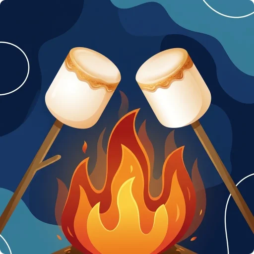 Marshmallows roosteren