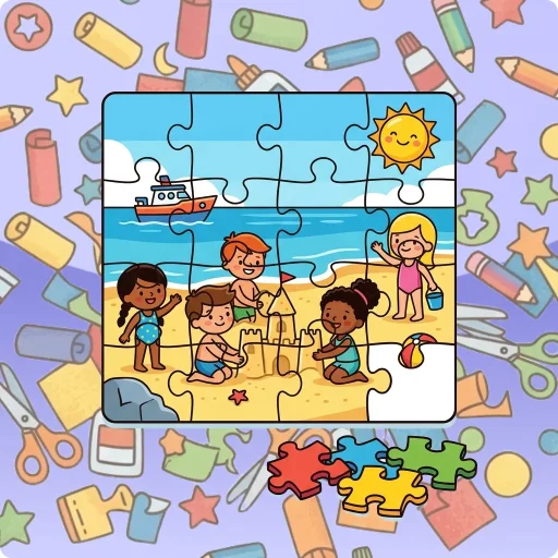 Knutselen: Vakantiepuzzel