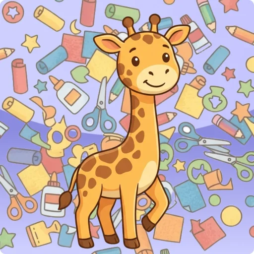 Verven: Giraffe van handen