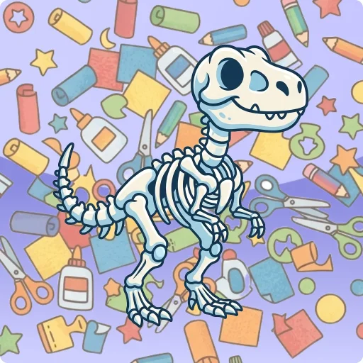 Knutselen: Dinoskelet