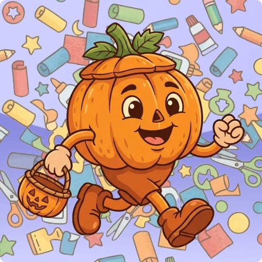 Knutselen: Pompoenpoppetje